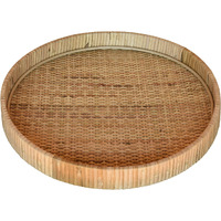 Jumbo Braided Bamboo Round Tray