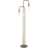 Perret 2-Light Aged Brass Floor Lamp