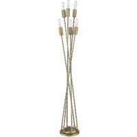 Perret 6-Light Aged Brass Floor Lamp