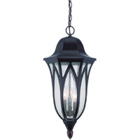 Xl Antique Bronze Geometric Glass Hanging Light