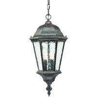 Two Light Antique Black Carousel Lantern Hanging Light