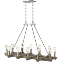 Finnick 12-Light Satin Nickel Chandelier
