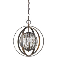 Olivia 1-Light Oil-Rubbed Bronze Crystal Globe Pendant