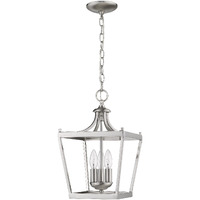 Vintage Silver Metal Tapered Hanging Light