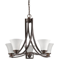 Mia 5-Light Oil-Rubbed Bronze Chandelier With Etched Glass Shades