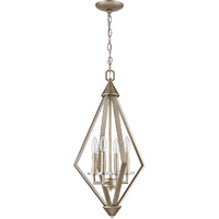 Easton 4-Light Washed Gold Pendant With Crystal Bobeches