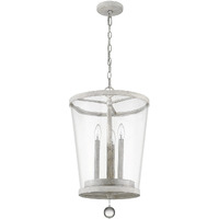 Callie 3-Light Country White Foyer Pendant