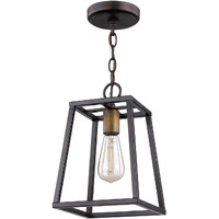 Antique Bronze Metal Tapered Hanging Light