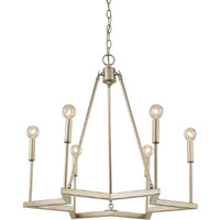 Reagan 6-Light Washed Gold Chandelier