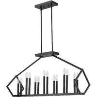 Luca 14-Light Matte Black Island Pendant