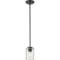 Black Metal And Glass Mini Pendant Hanging Light