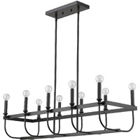 Beckett 10-Light Matte Black Island Pendant