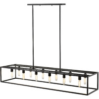 Cobar 12-Light Matte Black Island Pendant