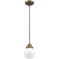 Brushed Gold Metal Hanging With Round Glass Shade