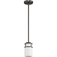 Brushed Bronze Minimalist Cylindrical Hanging Light