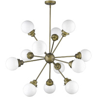 Portsmith 12-Light Raw Brass Chandelier