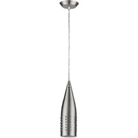 Narrow Silver Hanging Light With Glass Studs