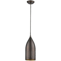 Bronze Hanging Light With Glass Studs