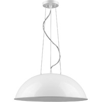 Layla 1-Light White Bowl Pendant