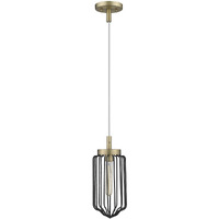 Gold And Black Metal Cage Pendant Hanging Light