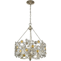 Vitozzi 3-Light Antique Silver Leaf Chandelier