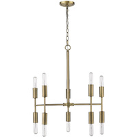 Perret 10-Light Aged Brass Chandelier