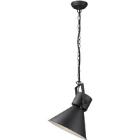 Crew 1-Light Matte Black Pendant