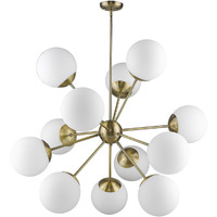 Solea 12-Light Antique Brass Chandelier