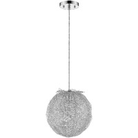 Contemporary Silver Globe Pendant Hanging Light