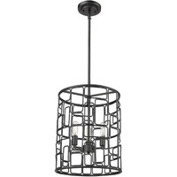 Amoret 3-Light Matte Black Convertible Pendant