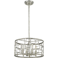 Amoret 4-Light Antique Silver Convertible Pendant