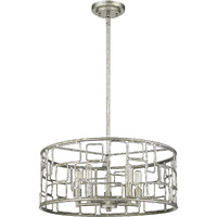 Amoret 5-Light Antique Silver Convertible Pendant