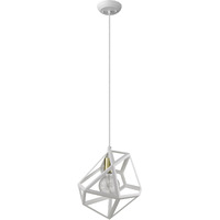 Hedron 1-Light White Pendant