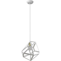 Hedron 1-Light White Pendant