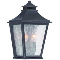 Matte Black Two Light Pocket Lantern Wall Light
