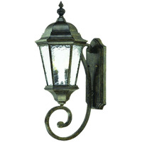 Two Light Antique Black Carousel Lantern Wall Light