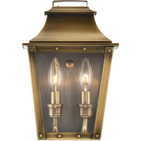 Coventry 2-Light Aged Brass Pocket Wall Light