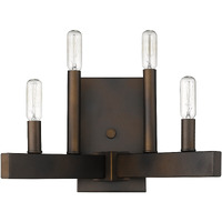 Four Light Bronze Metal Vintage Wall Sconce