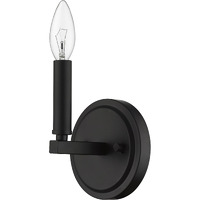 One Light Matte Black Wall Sconce