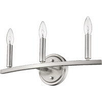 Three Light Silver Wall Sconce