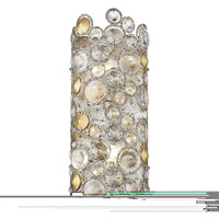 Vitozzi 2-Light Antique Silver Leaf Sconce