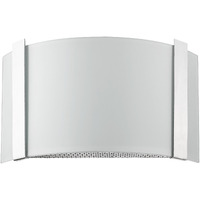 Polished Chrome Wall Sconce With Frosted Glass Shade