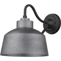 Pebbled Gray Bowl Shape Outdoor Wall Light