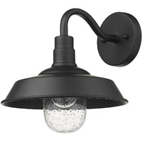 Matte Black Shallow Plate Shape Wall Light