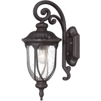 Black Cast Aluminum Glass Lantern Wall Sconce