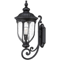 Xl Matte Black Cast Aluminum Glass Lantern Wall Light