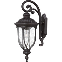 Xl Black Cast Aluminum Glass Lantern Wall Sconce