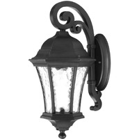 Matte Black Tapered Hanging Lantern Wall Light