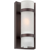 Bronze And White Glass Wall Sconce