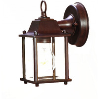Dark Brown Hanging Glass Lantern Wall Light